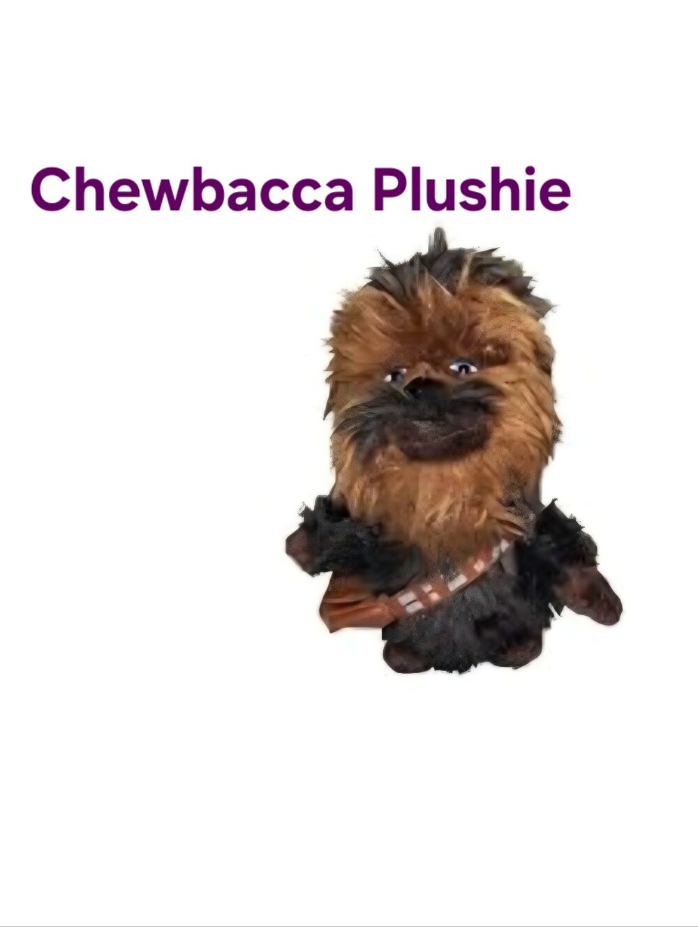 Star Wars Chewbacca Super Deformed Plush Brown & Black 3 x 3 x 7 inch Brown